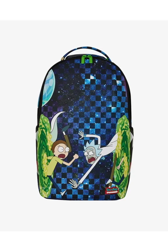 Rick and Morty Portal Jumping Unisex Blue Shoulder Straps Bag SPR264 (Blue,One Size)