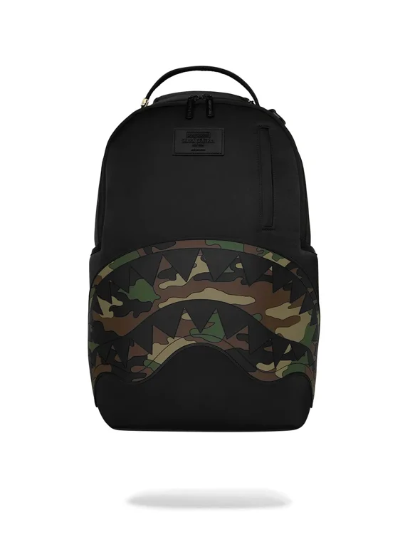 Shark Central: Ghost Mode Backpack Unisex Black Camo Outdoor SPR297 (Black,One Size)