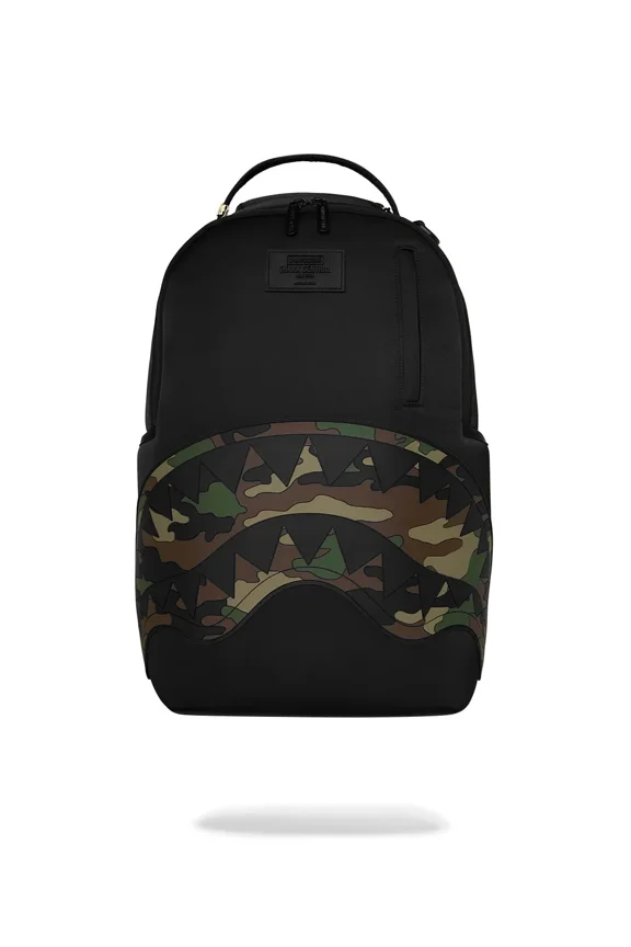 Shark Central: Ghost Mode Backpack Unisex Black Camo Outdoor SPR297 (Black,One Size)