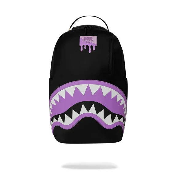 Sprayground Shark Central Passport Backpack Unisex Black Shoulder Strap SPR353 (Black,One Size)