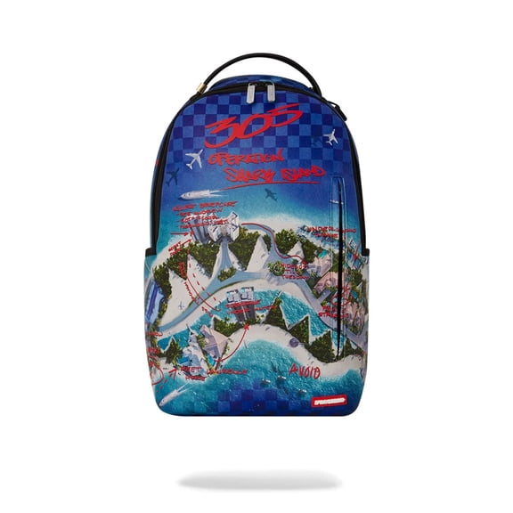 Sprayground Shark Island DLXSV Backpack Unisex Multicolor Adjustable Strap SPR77