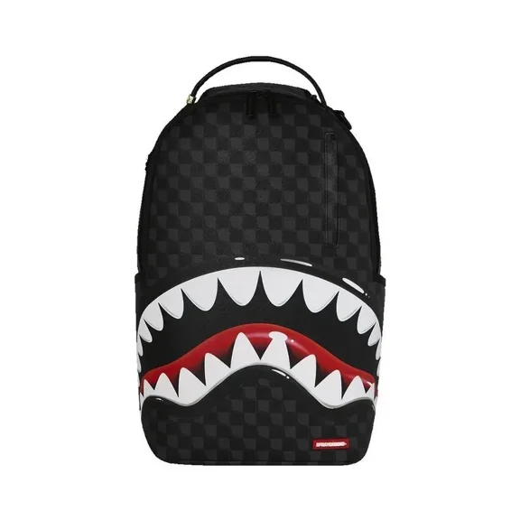 Sprayground Sharks In Paris Balloon Backpack Unisex Black Shoulder Strap SPR245 (Black,One Size)
