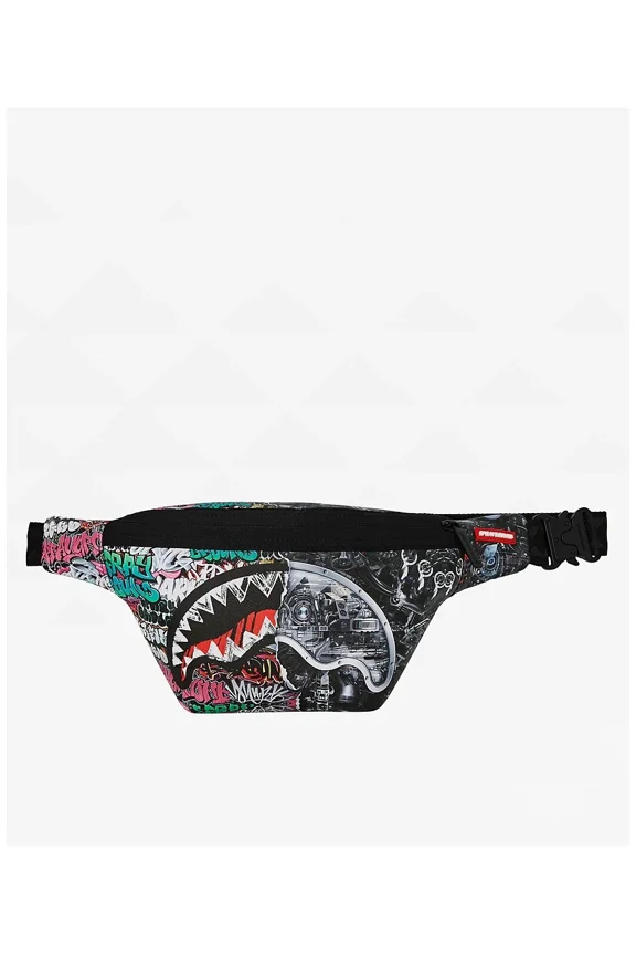 Split Cybershark Fanny Pack Unisex Multicolor Graphic Print SPR189 (Multicolor,One Size)
