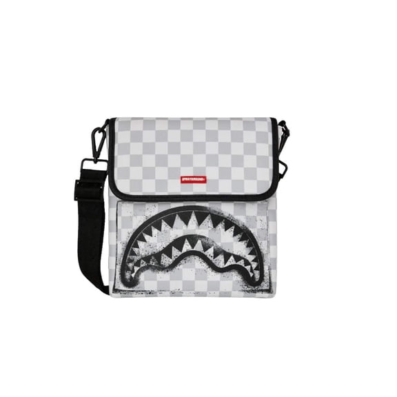 Sprayground Storm Fade Messenger Sling Backpack Unisex White Faux Leather SPR205