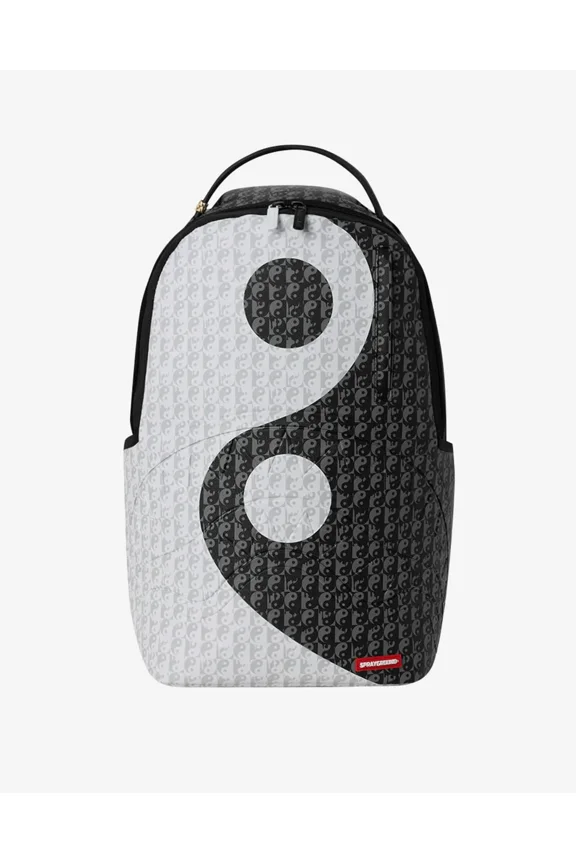Ying Yang Backpack Unisex Black Graphic Adjustable Strap SPR260 (Black,One Size)