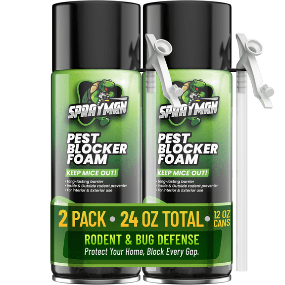 Sprayman Pest Blocker Straw Foam, 12oz-2 Pack