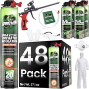 Sprayman Spraycoat Fire Rated Spray Foam Insulation, Closed Cell, 960 Board Feet, 48 Pack Set