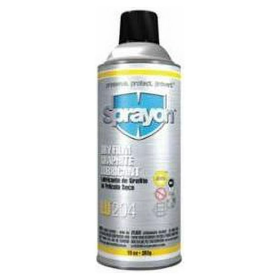 Sprayon Dry Film Lubricant, 10 oz, Aerosol Can, Graphite, Gray SC0204000