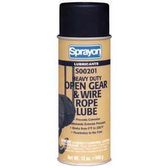 Sprayon® LU 201 Open Gear & Wire Rope Lubricant Aerosol Can, 12 Oz