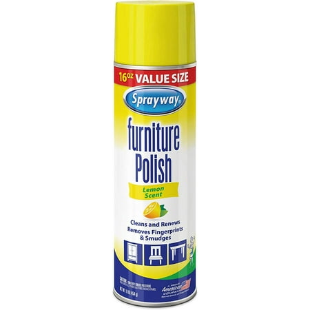 PLZ Aeroscience Furniture Polish Spray - Lemon Scent, Sprayway - 16 Ounce