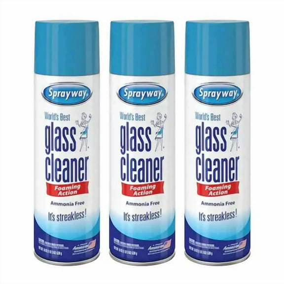 Sprayway Glass Cleaner 23 Oz Cans Fast Shipping Clean Shine, Fresh Scent3 Pack
