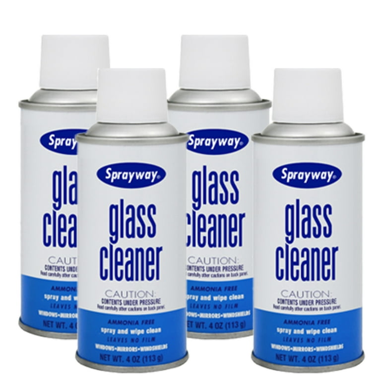 Sprayway Glass Cleaner 4oz: Streak-Free Glass Cleaner Spray, 12-Packs