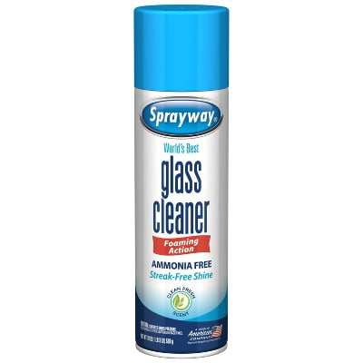 Sprayway Glass Cleaner Ammonia Free Aerosol - 19oz: Fresh Scent, Windows & Mirrors, Streak-Free