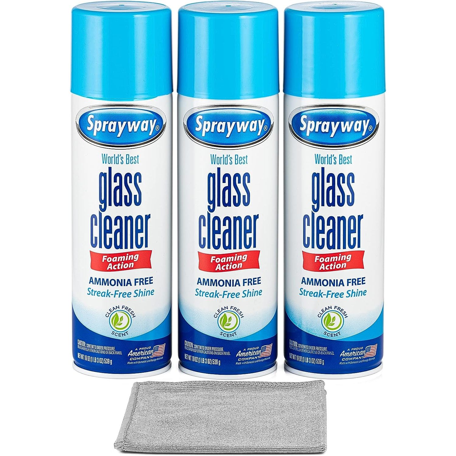 Sprayway Glass Cleaner , Foam Action , 19 Fl Oz , ( Pack of 3 ) Ultra