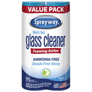 Sprayway Glass Cleaner Foaming Aerosol Spray, 19 oz, 2-Pack, Ammonia-Free
