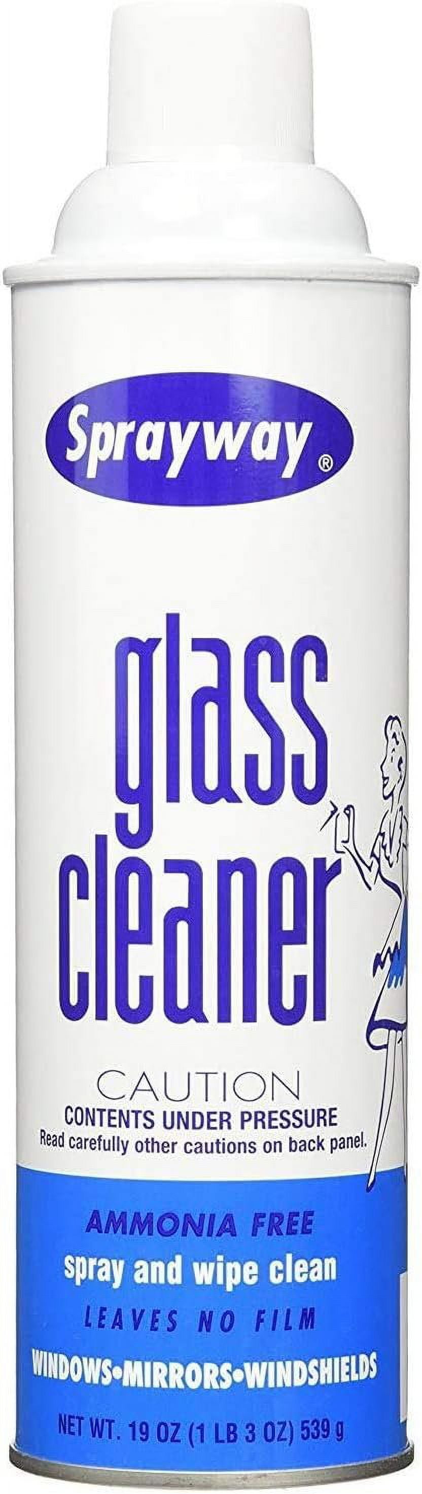 Sprayway Glass Cleaner, SW050, Ammonia Free, 19 oz Can 2 Pack