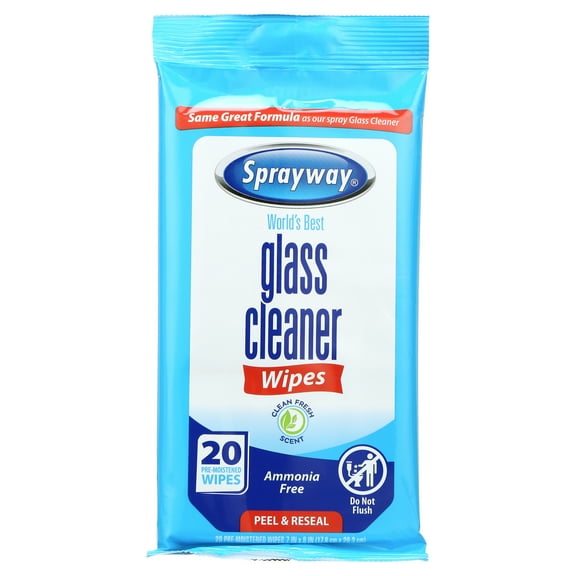 Sprayway Glass Cleaner Wipes 20/pack