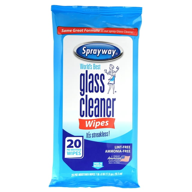 Sprayway Glass Cleaner Wipes 20/pack