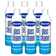 Sprayway Glass Cleaner with Foaming Spray for a Streak-Free Shine for Home and Automotive Use, 19 oz, Pack of 6, White