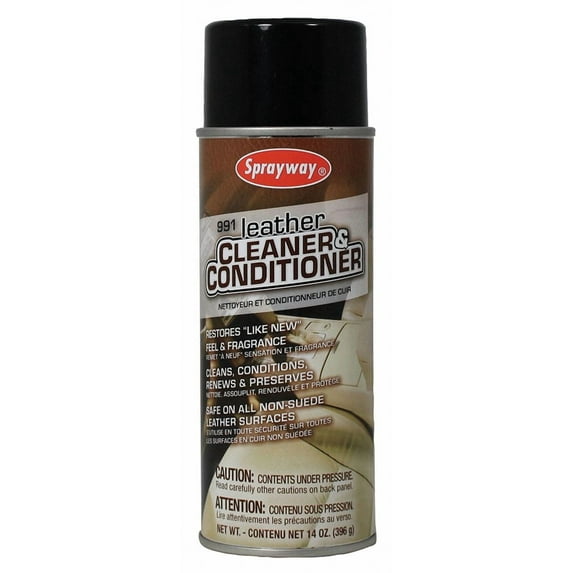 Sprayway SW991 Leather Conditioner and Cleaner, 14 oz