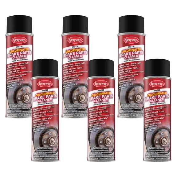 Sprayway SW330 Chlorinated Brake Parts Cleaner, 18.5 oz (6 Pack)