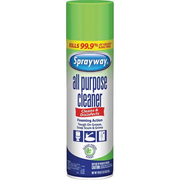 Sprayway SW5002R All PurposeDisinfectant Cleaner,Foaming Action, 19 Oz