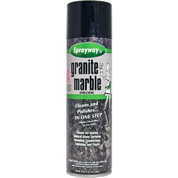 Sprayway Granite & Marble Cleaner SW702R - Aerosol Spray - 20 Oz