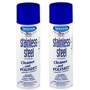 Sprayway Stainless Steel Polish & Cleaner - Streak-Free, Unscented - 2 Pack, 15 oz Each