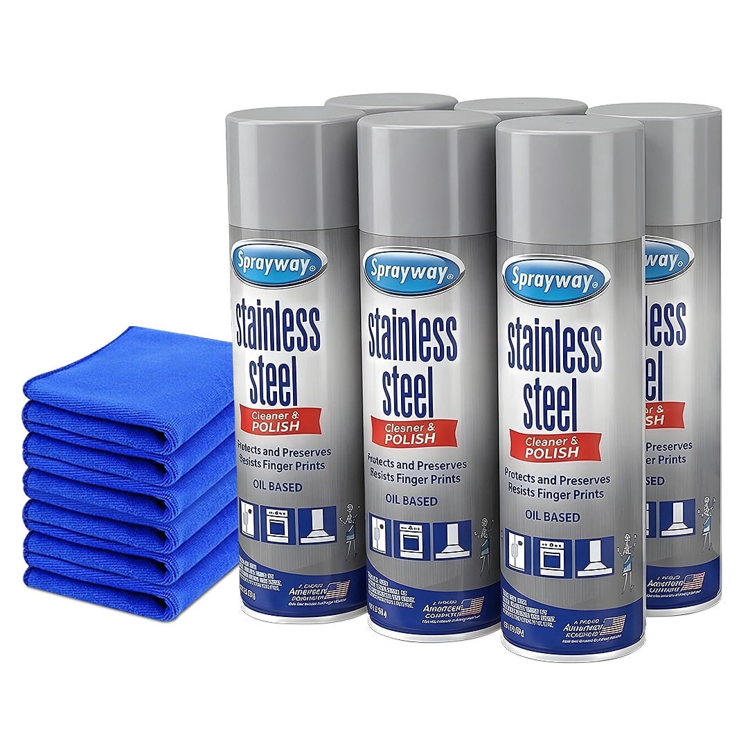 Sam's Club Stainless Steel Degrease Spray Sprayway Stainless Steel Cleaner & Polish Spray, 15 oz, 6 Pack with ...