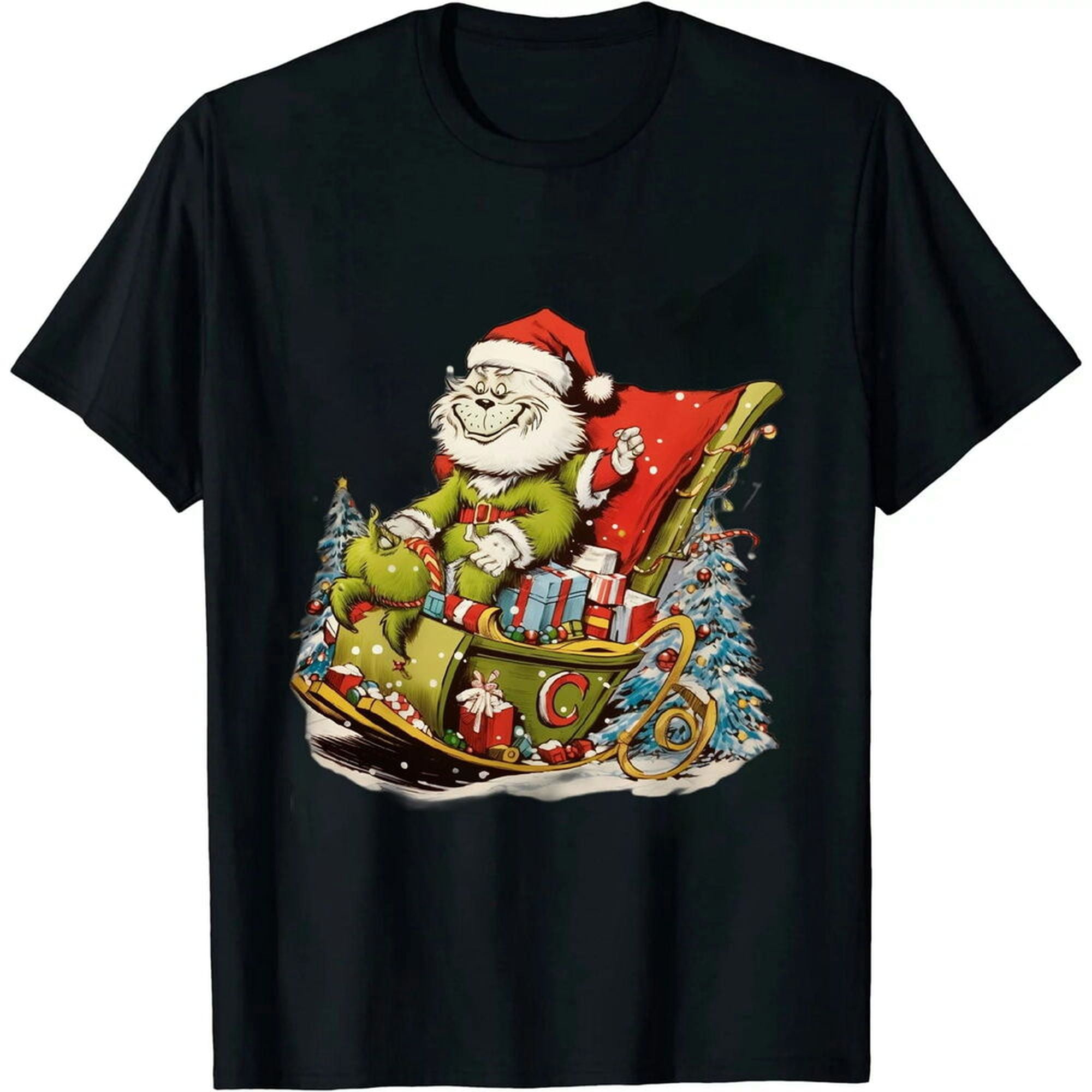 Spread Cheer, Not Fear: Festive Grinch Christmas Tee Celebrate the ...