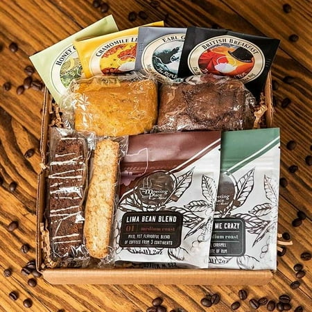Spread Holiday Joy - Gourmet Coffee, Tea, and Snacks Gift Box