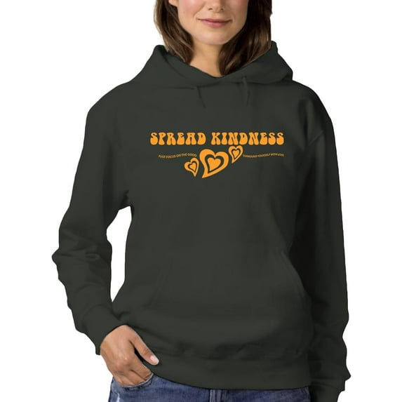 Spread Kindness 70'S Groovy Hoodie Women -Image by Shutterstock, Female 3X-Large