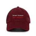thumbnail image 1 of Spread Kindness Not Viruses Baseball Cap Embroidered Cotton Adjustable Dad Hat Burgundy, 1 of 1