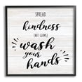 thumbnail image 1 of Spread Kindness Wash Hands Bathroom Sign Positive Hygiene Typography Framed Art Print Wall Art, 17x17, 1 of 7