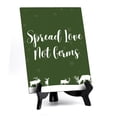 thumbnail image 1 of Spread Love Not Germs Sign with Easel, Reindeer Design 6 x 8" (Green), 1 of 1