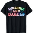 thumbnail image 1 of Spread Love as Thick as Cream Cheese Funny Bagel Lover T-Shirt, 1 of 4