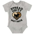 thumbnail image 1 of Spread Unity Not Hate Social Justice Romper Boys or Girls Infant Baby Brisco Brands NB, 1 of 7