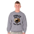 thumbnail image 1 of Spread Unity Not Hate Social Justice Sweatshirt for Men or Women Brisco Brands S, 1 of 6