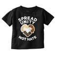 thumbnail image 1 of Spread Unity Not Hate Social Justice Toddler Boy Girl T Shirt Infant Toddler Brisco Brands 12M, 1 of 6