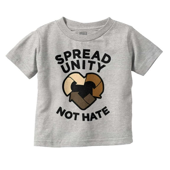 Spread Unity Not Hate Social Justice Toddler Boy Girl T Shirt Infant Toddler Brisco Brands 2T