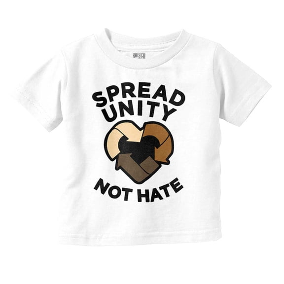 Spread Unity Not Hate Social Justice Toddler Boy Girl T Shirt Infant Toddler Brisco Brands 5T