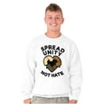 thumbnail image 1 of Spread Unity Not Hate Social Justice Unisex Plus Fleece Graphic Sweatshirt Brisco Brands 3X, 1 of 5