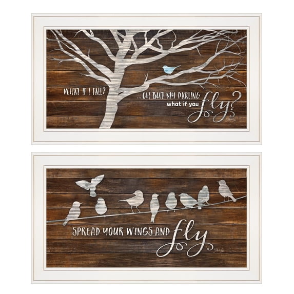 TrendyDecor4U Spread Your Wings 2-Pc Vignette By Marla Rae Wall Art V561-226G