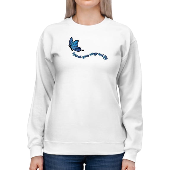 Spread Your Wings And Fly. Sweatshirt Women -Smartprints Designs, Female 4X-Large