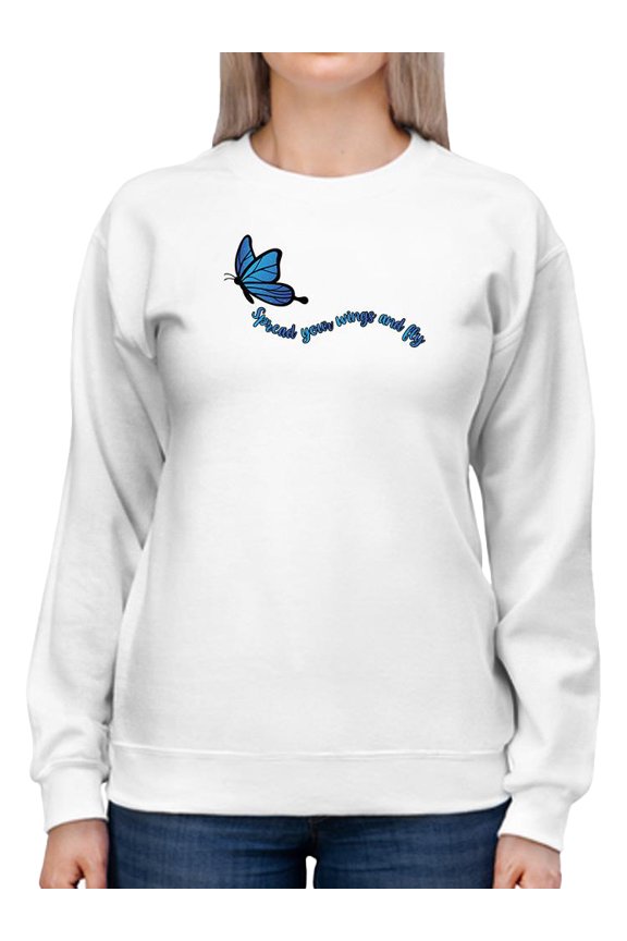 Spread Your Wings And Fly. Sweatshirt Women -Smartprints Designs, Female XX-Large
