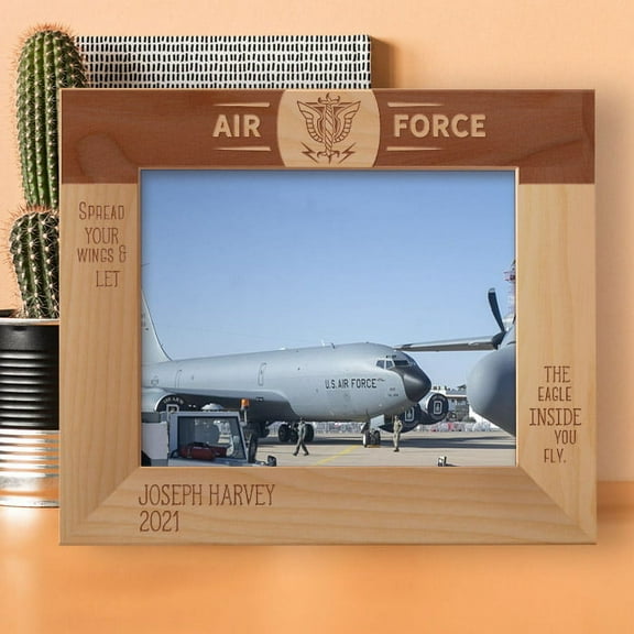 Spread Your Wings & Let The Eagle Inside You Fly Personalized Wooden Frame-10" x 8" Brown Horizontal