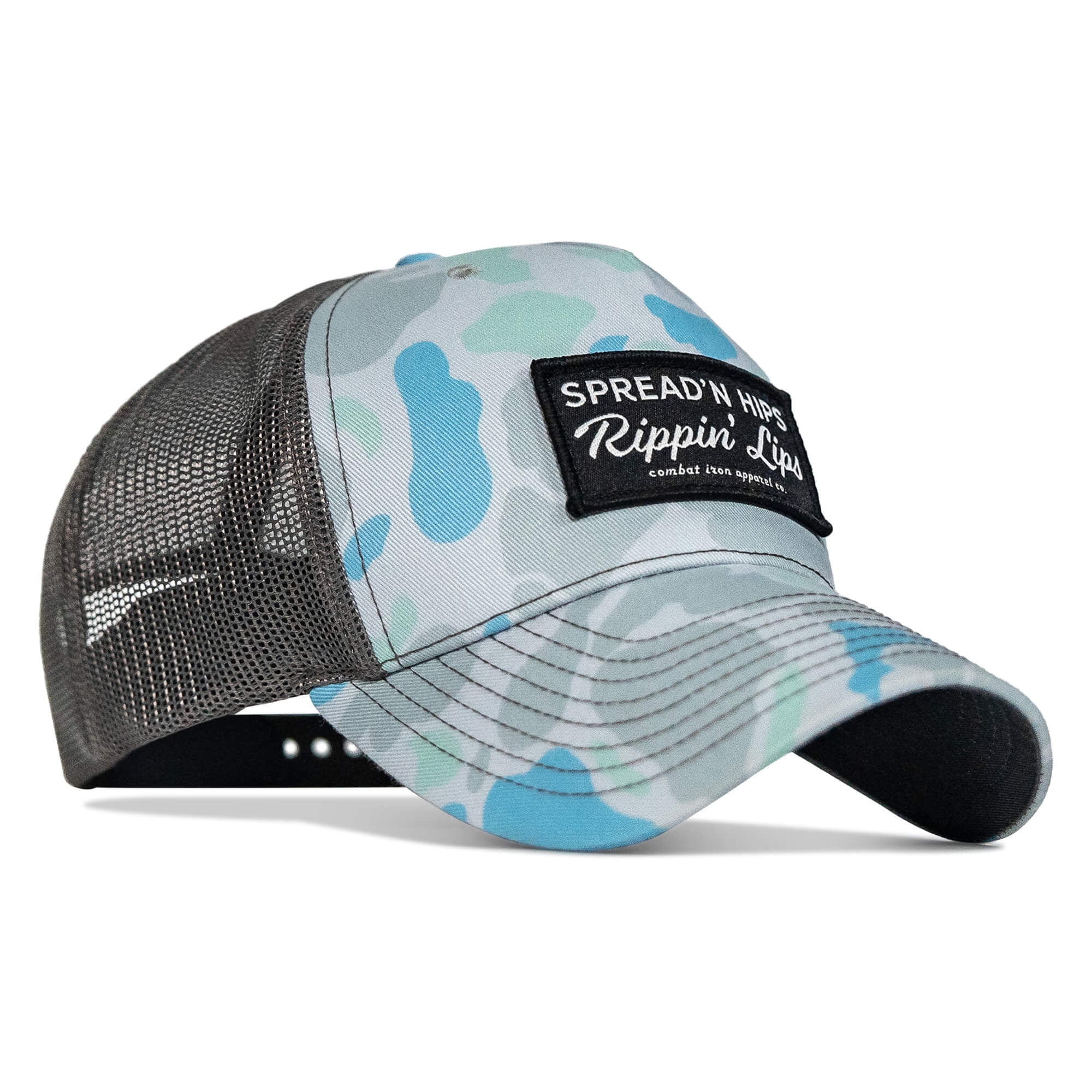 Spreadin' Hips Rippin' Lips Patch Snapback Coastal Duck Camo - Walmart.com