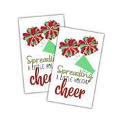 Spreading a Little Holiday Cheer Cheerleading Tags 30 Pack Gift Cards 3.5x2 Pom Poms Dance Squad Youve Been Cheer Ducked Christmas 50 Pack Business Cards