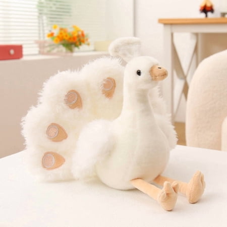Spreading Peacock Tail Plush Toy – Simulation Open-Tail Peacock Stuffed Doll, High-Quality Soft Plush for Home Decor & Couple Gift