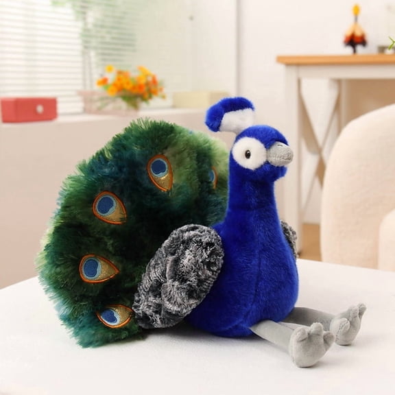 Spreading Peacock Tail Plush Toy – Simulation Open-Tail Peacock Stuffed Doll, High-Quality Soft Plush for Home Decor & Couple Gift